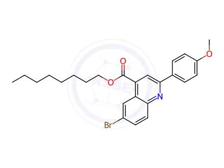 Chemical structure of Octyl 6-bromo-2-(4-methoxyphenyl)quinoline-4-carboxylate