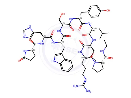 Chemical structure of Leuprorelin (Leuprolide) EP Impurity G
