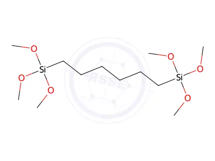 Chemical structure of 1,6-Bis(trimethoxysilyl)hexane