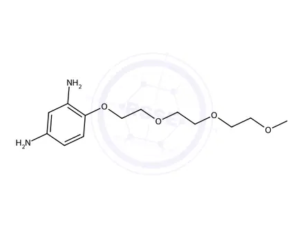 Chemical structure of 4-(2-(2-(2-Methoxyethoxy)ethoxy)ethoxy)benzene-1,3-diamine