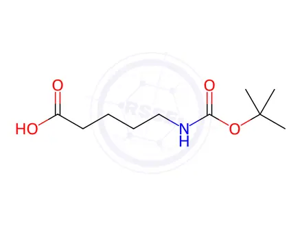 Chemical structure of 5-((tert-butoxycarbonyl)amino)pentanoic acid