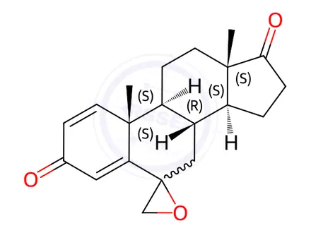 Chemical structure of Spiro[androsta-1,4-diene-6,2′-oxirane]-3,17-dione