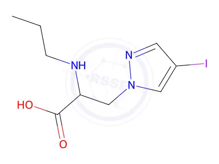 Chemical structure of 3-(4-Iodo-1h-pyrazol-1-yl)-2-(propylamino)propanoic acid