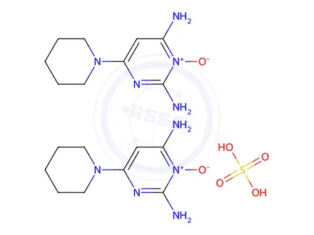 Chemical structure of Minoxidil Hemisulfate