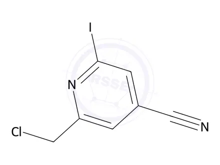 Chemical structure of 2-(Chloromethyl)-6-iodoisonicotinonitrile