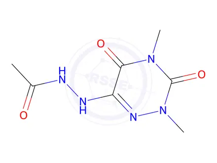 Chemical structure of Acetic acid, 2-(2,3,4,5-tetrahydro-2,4-dimethyl-3,5-dioxo-1,2,4-triazin-6-yl)hydrazide (9CI)