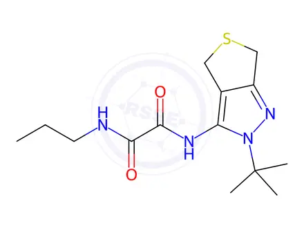 Chemical structure of N1-(2-(tert-Butyl)-2,6-dihydro-4H-thieno[3,4-c]pyrazol-3-yl)-N2-propyloxalamide