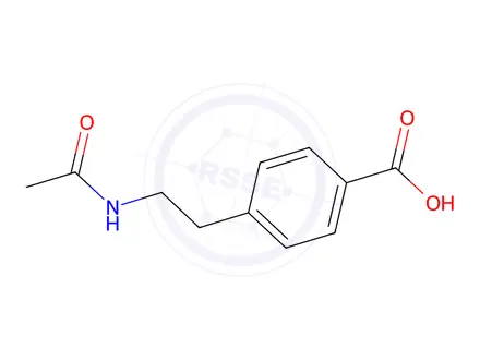 Chemical structure of 4-(2-acetamidoethyl)benzoic Acid