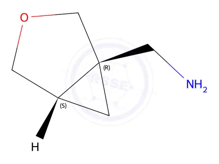 Chemical structure of 3-Oxabicyclo[3.1.0]hexane-1-methanamine, (1R,5S)-