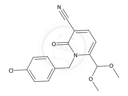 Chemical structure of 1-(4-Chlorobenzyl)-6-(dimethoxymethyl)-2-oxo-1,2-dihydropyridine-3-carbonitrile