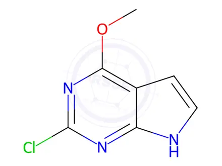 Chemical structure of 2-Chloro-4-methoxy-1H-pyrrolo[2,3-d]pyrimidine