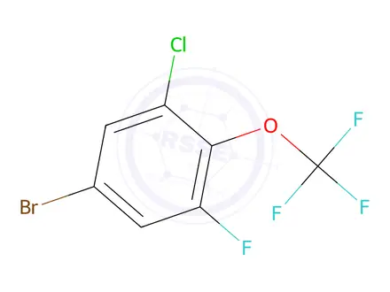 Chemical structure of 5-Bromo-1-chloro-3-fluoro-2-(trifluoromethoxy)benzene