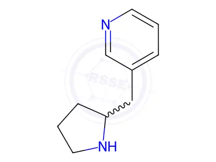 Chemical structure of 3-(pyrrolidin-2-ylmethyl)pyridine dihydrochloride