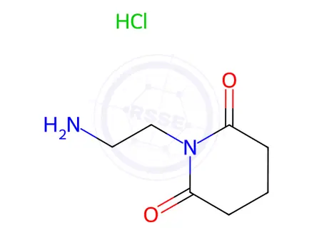 Chemical structure of 1-(2-Aminoethyl)piperidine-2,6-dione hydrochloride
