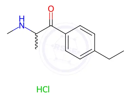 Chemical structure of 4-Ethyl methcathinone hydrochloride