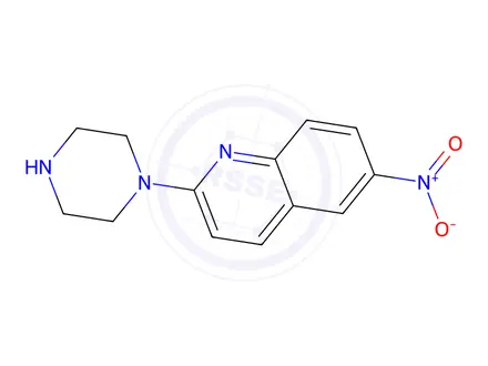Chemical structure of 6-NITRO-2-PIPERAZIN-1-YL-QUINOLINE