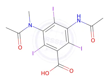Chemical structure of Meglumine Metrizoate
