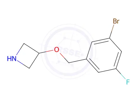 Chemical structure of 3-((3-Bromo-5-fluorobenzyl)oxy)azetidine