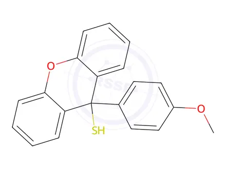 Chemical structure of 9-(4-Methoxyphenyl)-9H-xanthene-9-thiol
