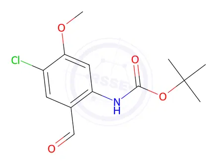 Chemical structure of tert-Butyl (4-chloro-2-formyl-5-methoxyphenyl)carbamate