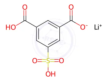 Chemical structure of 5-Sulfoisophthalic acid monolithium salt