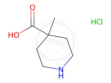 Chemical structure of 4-Methyl-4-piperidinecarboxylic Acid Hydrochloride