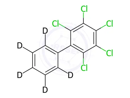 Chemical structure of 2,3,4,5,6-Pentachlorobiphenyl-2',3',4',5',6'-d5