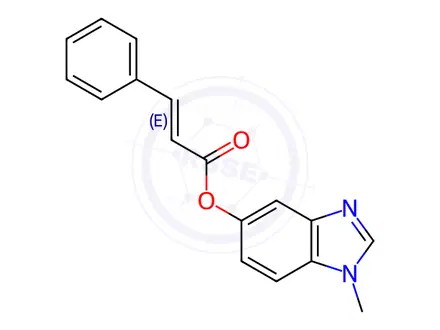Chemical structure of 1-Methyl-1H-benzo[d]imidazol-5-yl 3-phenylacrylate