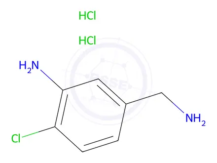 Chemical structure of 5-(Aminomethyl)-2-chloroaniline Dihydrochloride