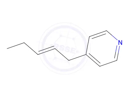 Chemical structure of Pyridine, 4-(2-pentenyl)-(9CI)