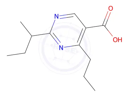 Chemical structure of 2-(Sec-butyl)-4-propylpyrimidine-5-carboxylic acid