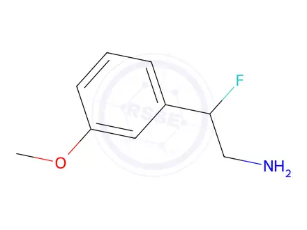 Chemical structure of 2-fluoro-2-(3-methoxyphenyl)ethan-1-amine