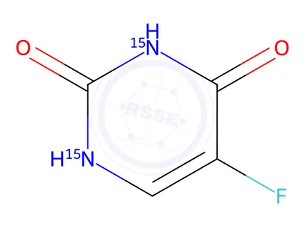 Chemical structure of 5-Fluorouracil-15N2