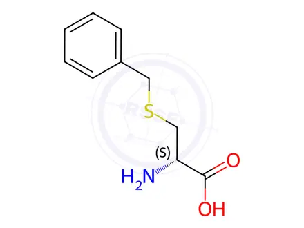 Chemical structure of H-D-Cys(Bzl)-OH