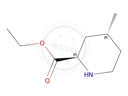 Chemical structure of Ethyl (2R,4R)-4-methyl-2-piperidinecarboxylate