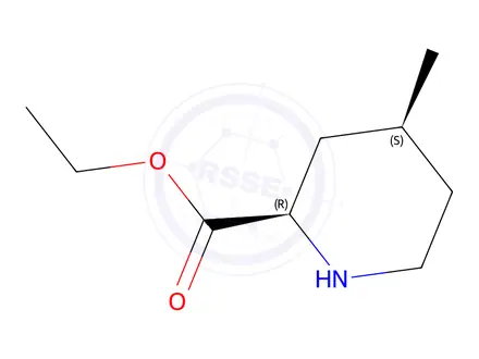 Chemical structure of (2R,4R)-ethyl 4-Methylpiperidine-2-carboxylate