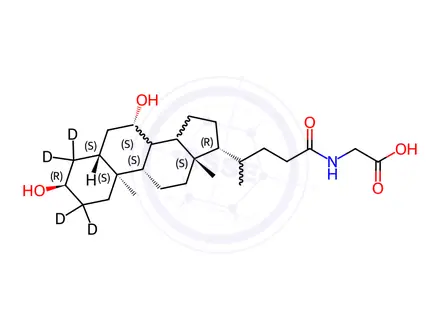 Chemical structure of Glycoursodeoxycholic