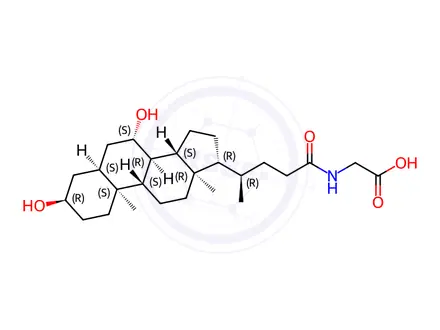 Chemical structure of Glycoursodeoxycholic acid