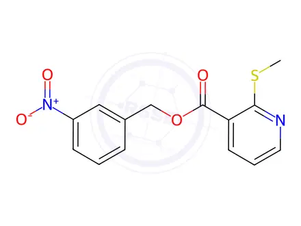 Chemical structure of (3-nitrophenyl)methyl 2-(methylsulfanyl)pyridine-3-carboxylate
