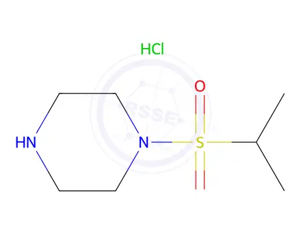 Chemical structure of 1-(Isopropylsulfonyl)piperazine hydrochloride