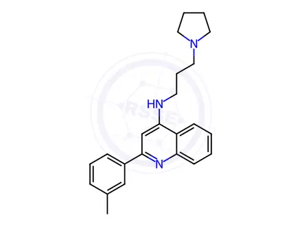 Chemical structure of N-(3-(Pyrrolidin-1-yl)propyl)-2-(m-tolyl)quinolin-4-amine