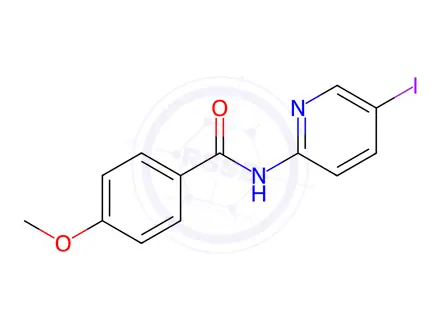 Chemical structure of N-(5-iodopyridin-2-yl)-4-methoxybenzamide