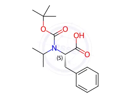 Chemical structure of N-(tert-butoxycarbonyl)-N-isopropylphenylalanine