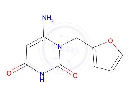 Chemical structure of 6-Amino-1-(furan-2-ylmethyl)pyrimidine-2,4(1H,3H)-dione