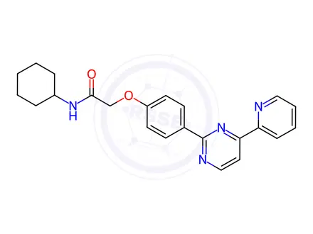 Chemical structure of N-Cyclohexyl-2-{4-[4-(pyridin-2-yl)pyrimidin-2-yl]phenoxy}acetamide