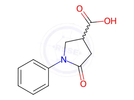 Chemical structure of 5-Oxo-1-phenylpyrrolidine-3-carboxylic Acid