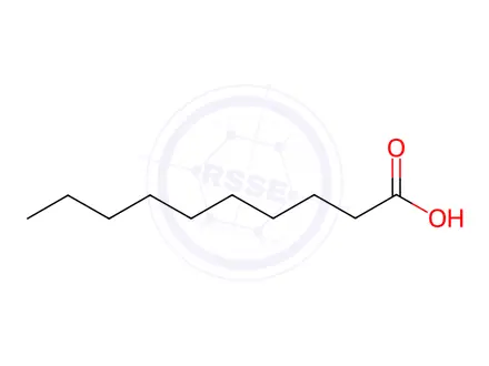 Chemical structure of Decanoic acid