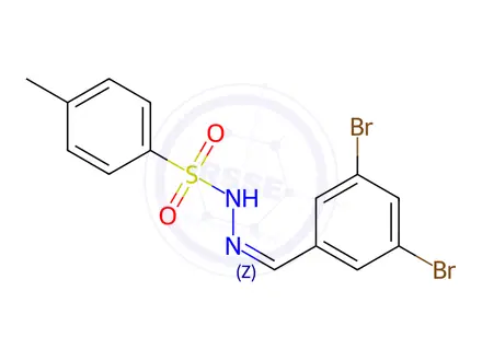 Chemical structure of N'-(3,5-dibromobenzylidene)-4-methylbenzenesulfonohydrazide