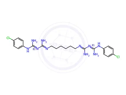 Chemical structure of Chlorhexidine