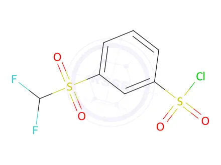 Chemical structure of 3-Difluoromethanesulfonylbenzene-1-sulfonyl chloride